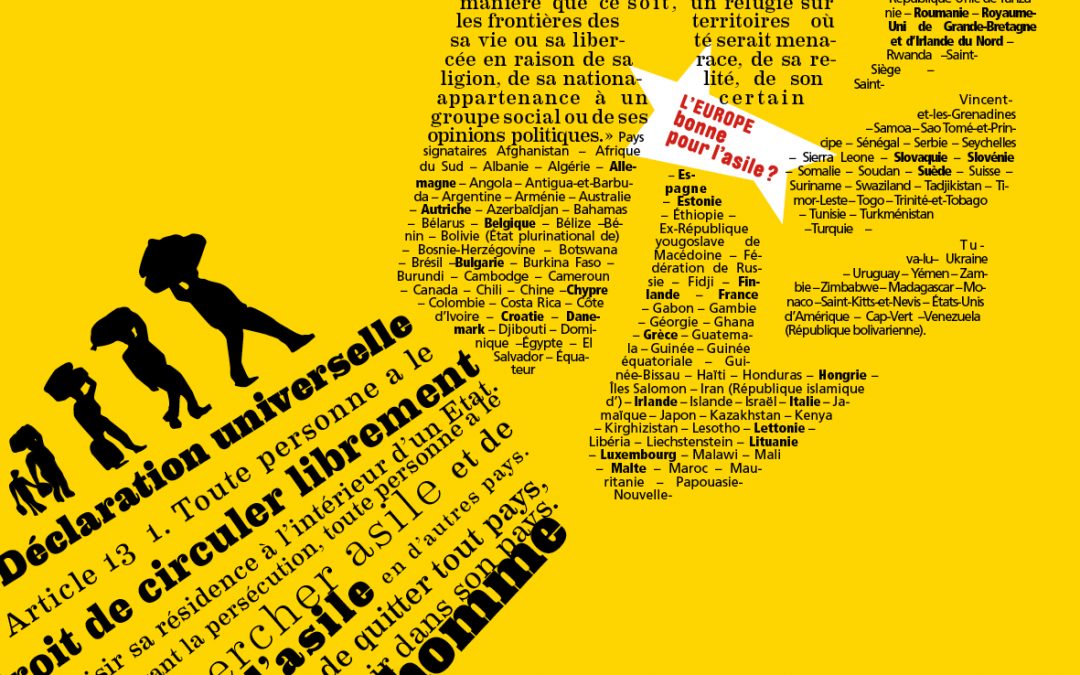 L&rsquo;Europe bonne pour l&rsquo;asile ? Travail-école des graphistes en formation à l&rsquo;émi pour la Cimade